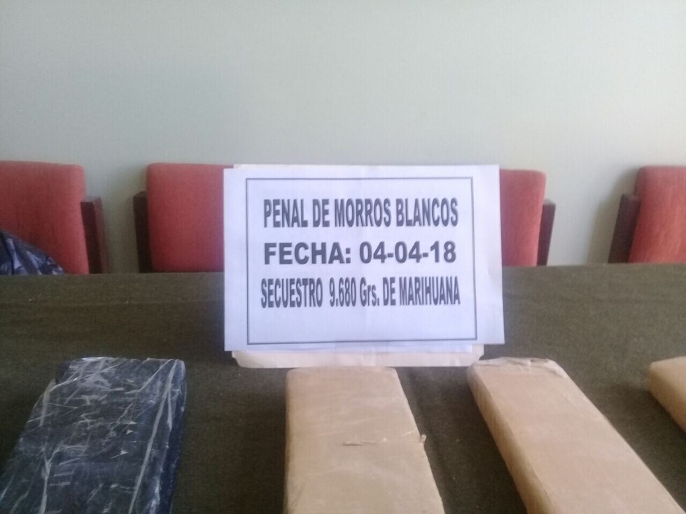 Hallan casi 10 kilos de marihuana en el penal de  Morros Blancos