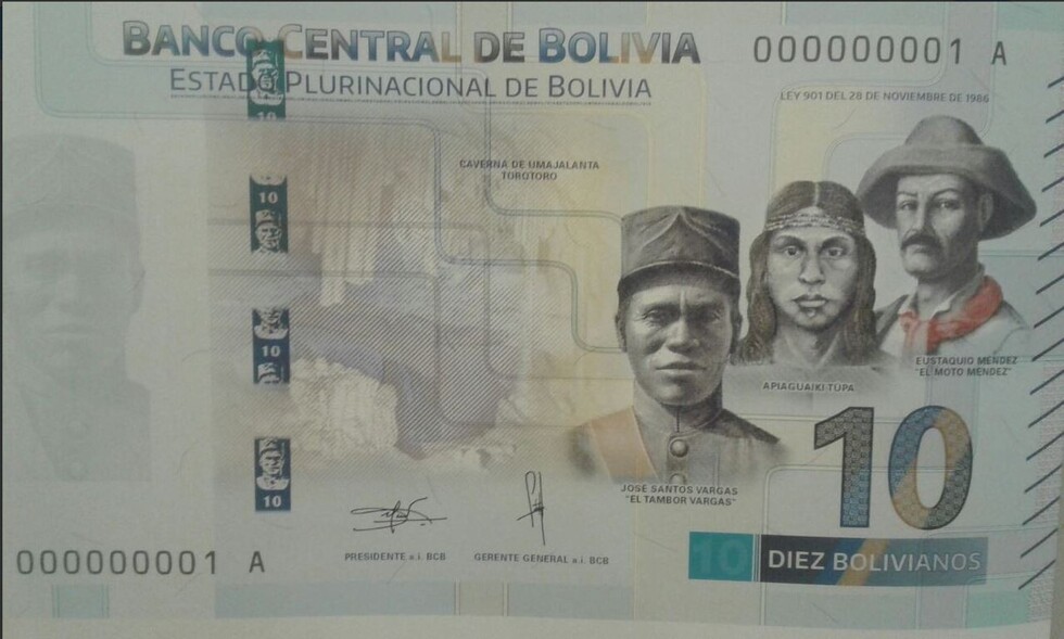 Presentan primera familia de billetes del Estado Plurinacional de Bolivia