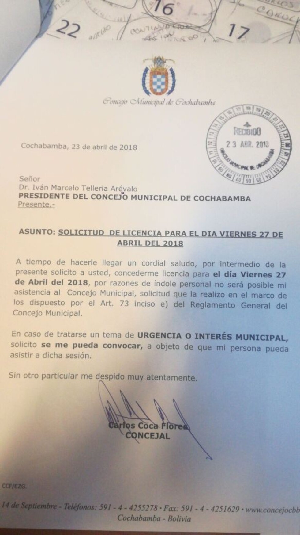 Cochabamba: Tres demócratas no asistirán al Concejo y el MAS podría reemplazar a Leyes