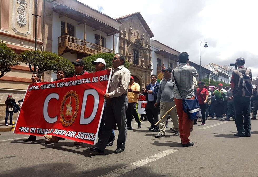 COD Chuquisaca rechaza incremento salarial de 3,5% planteado por el Gobierno nacional