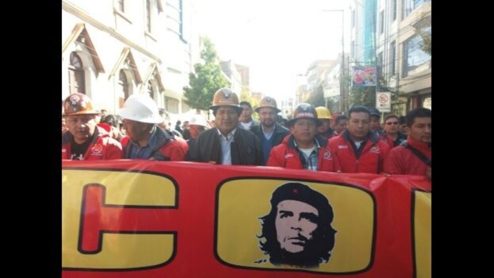 Presidente y la COB marchan por el Día del Trabajador en Oruro