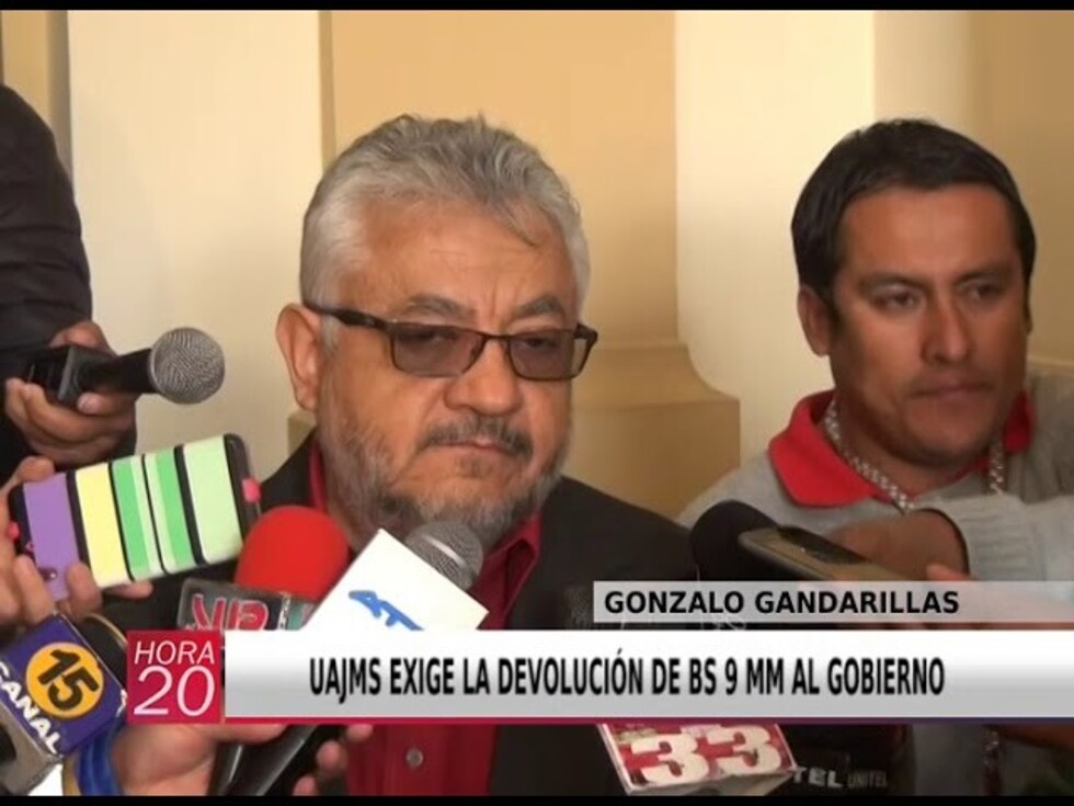 UAJMS exige la devolución de 9 millones de bolivianos al Gobierno