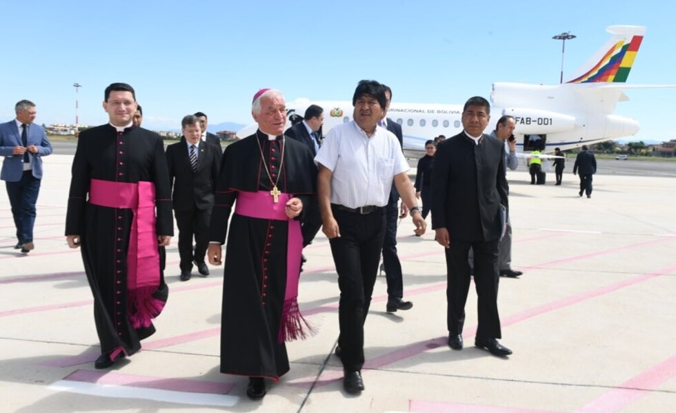 Morales se encuentra en Roma y se apresta a desarrollar una intensa agenda