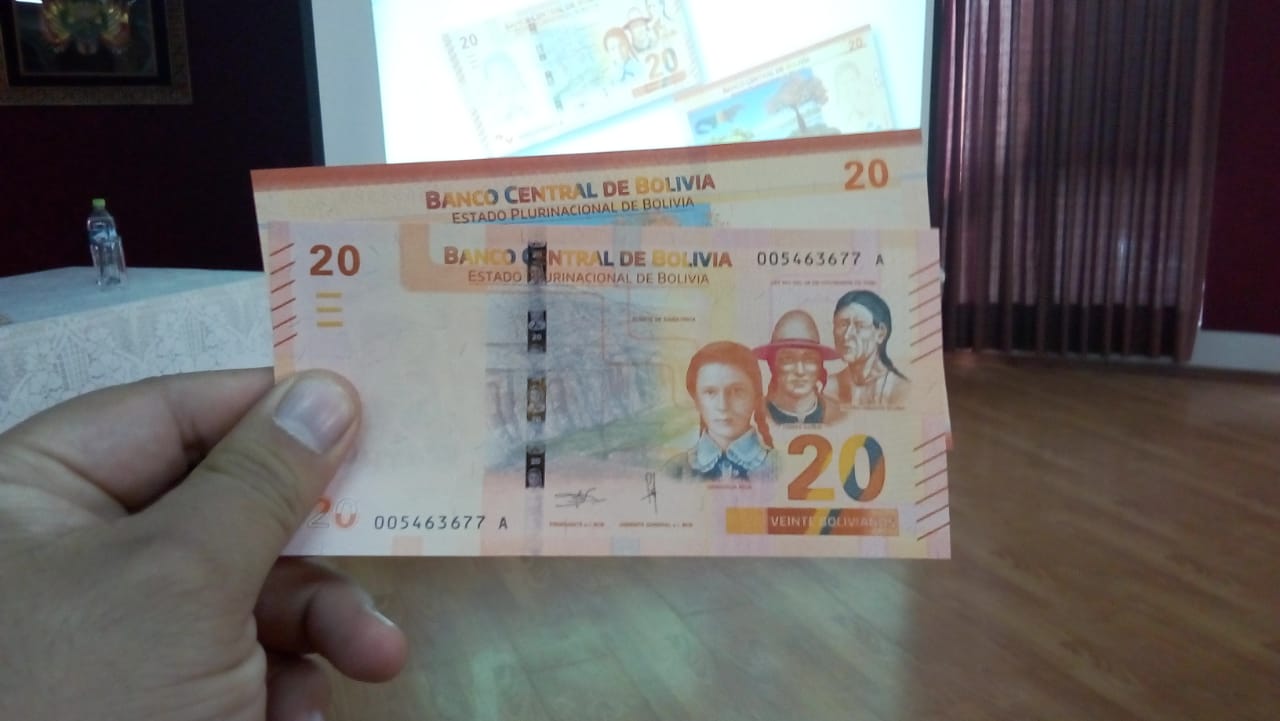 Presentan nuevo billete de Bs.20 en Tarija