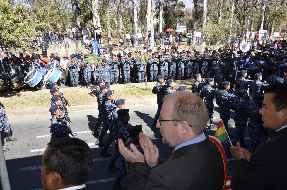 Oliva manda un mensaje de “unidad” desde el sur del país por 193 años de la fundación de Bolivia