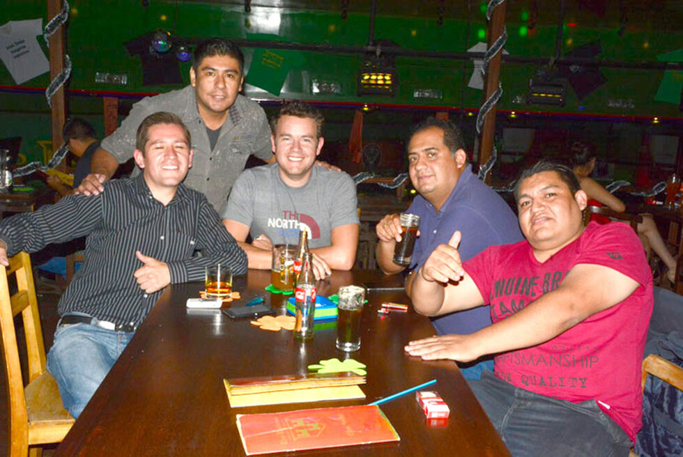 Disfrutando  en The  Dubliner