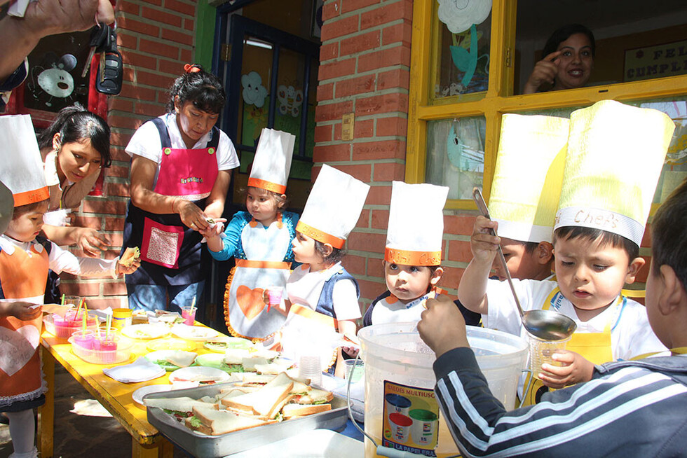 Una jornada   con los niños