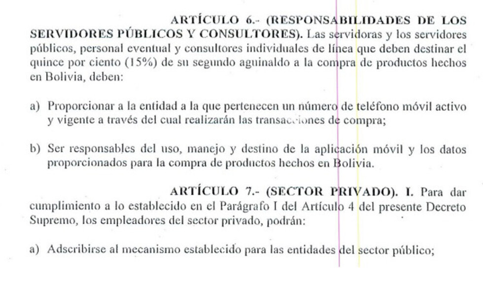 Doble aguinaldo: beneficiarios deben dar número de celular para control del 15% a compras nacionales