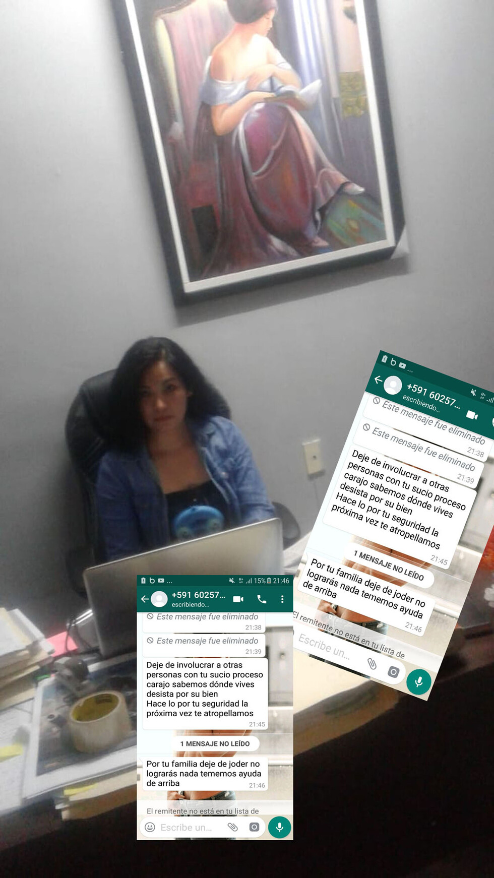 Amenazan de muerte a una abogada por caso de estafa