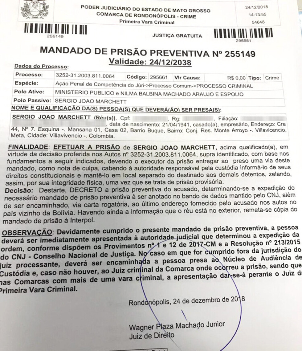 Juez brasileño ordena encarcelar a empresario de trayectoria en Bolivia
