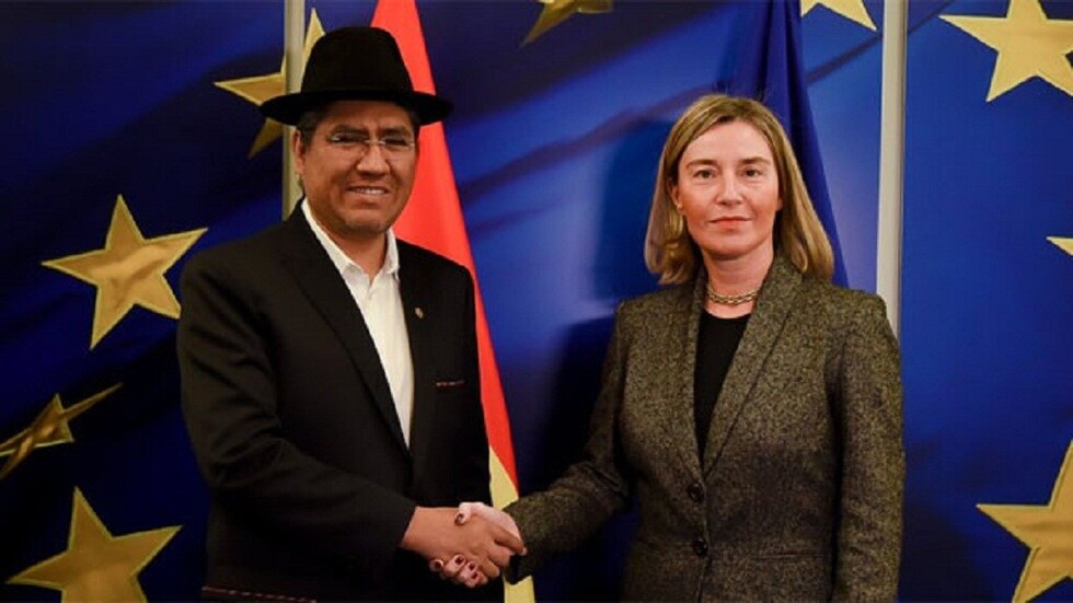 Pary habló con jefa diplomática de UE sobre Venezuela y elecciones en Bolivia