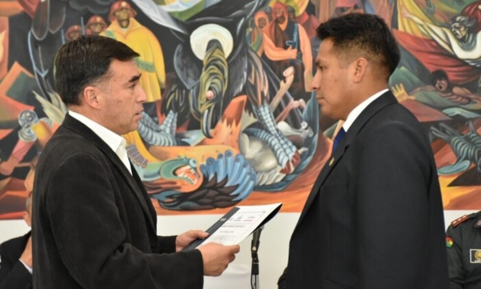 Quintana fue parte de la clausura del curso 'Injerencia extranjera en América Latina y Bolivia'