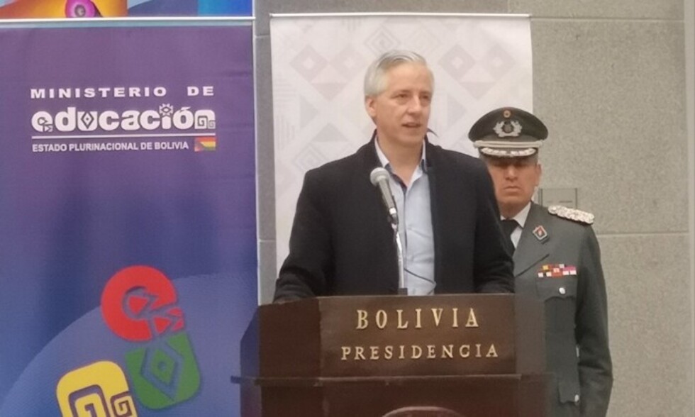 García Linera presenta convocatoria para juegos estudiantiles y olimpiadas científicas 2019