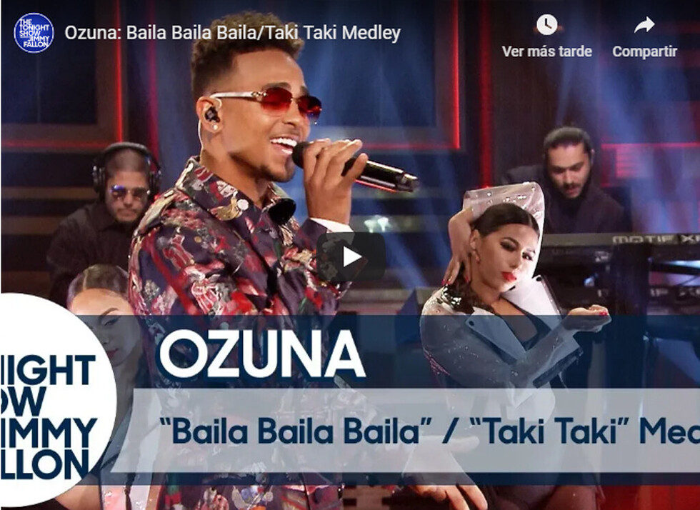 Ozuna cantó en programa de  Jimmy Fallon