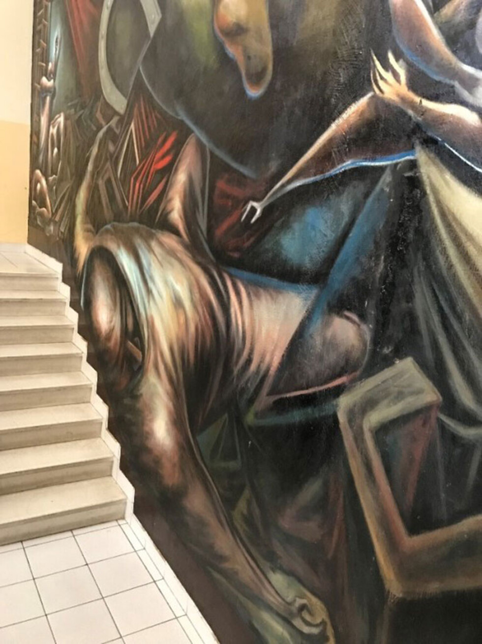 El Mural “Homenaje a Moto Méndez”, Una joya de la biblioteca Tomás O’Connor D’arlach de Tarija