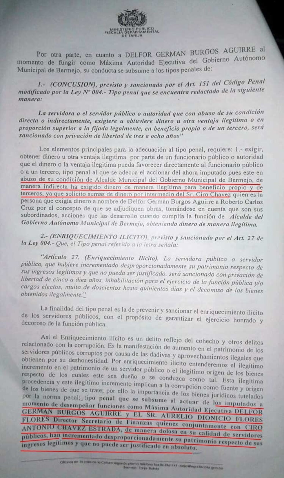Delfor Burgos amenaza procesar a periodista que reveló su acusación penal