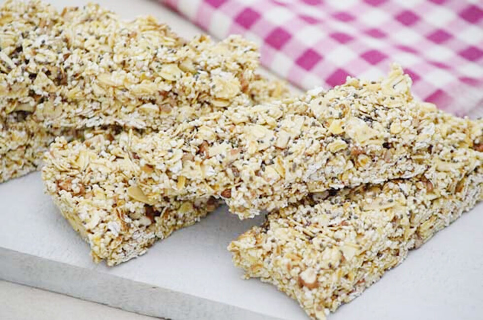 Barras energéticas caseras de cereales
