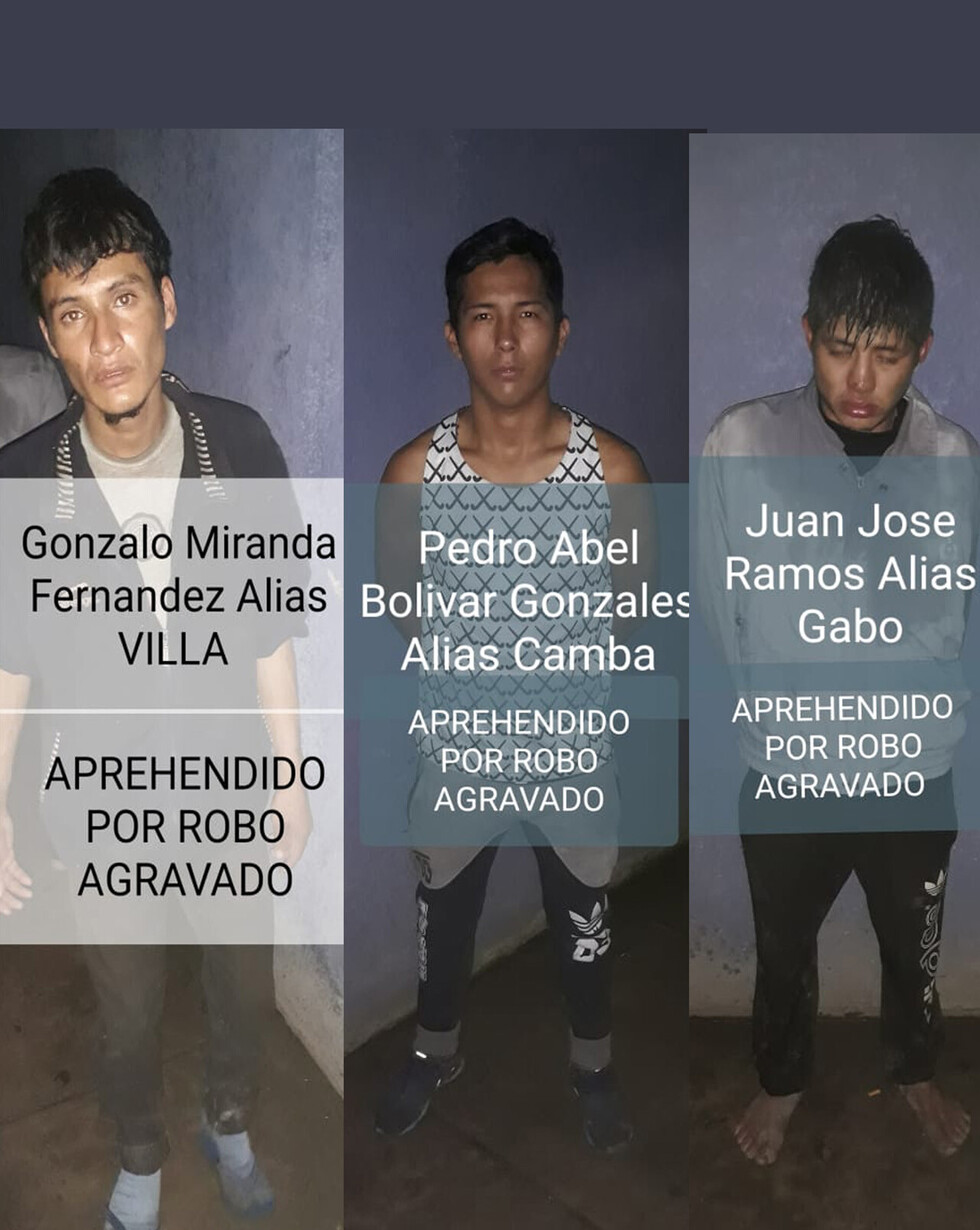 Policía captura a 4 ladrones  de casas en Yacuiba y Tarija