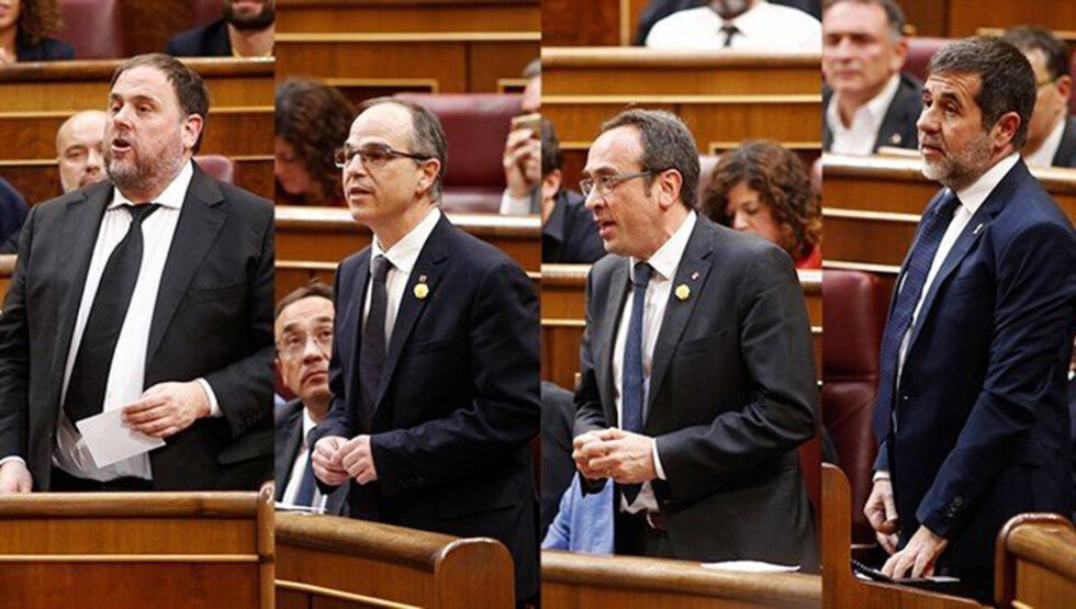 El Parlamento suspende a 4 diputados catalanes presos