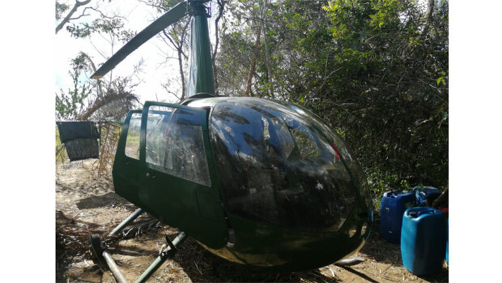 FELCN confisca por primera vez un “narco-helicóptero”
