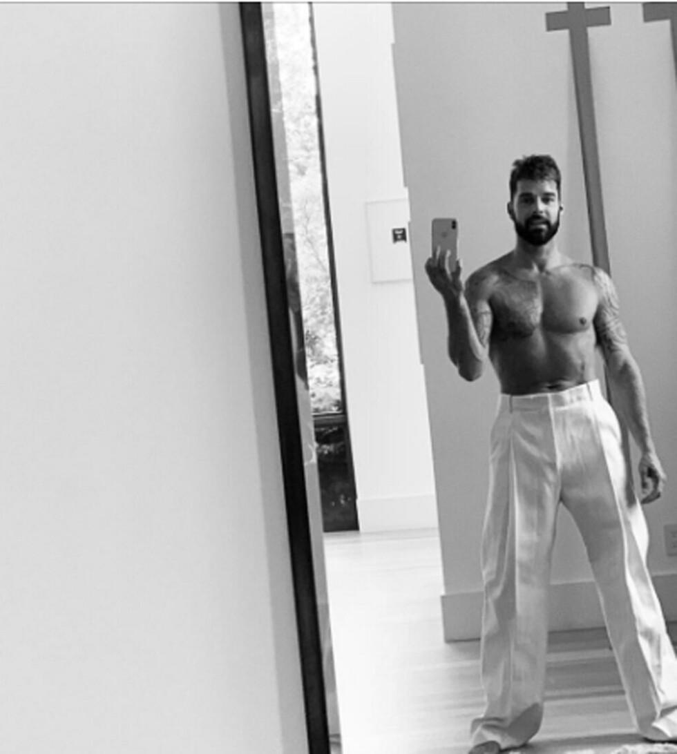Ricky Martin  presume de  su gran físico