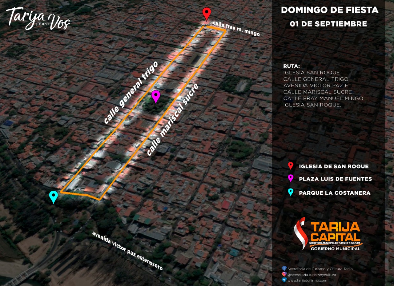 Alcaldía de Tarija presenta ruta de procesión para Fiesta de San Roque