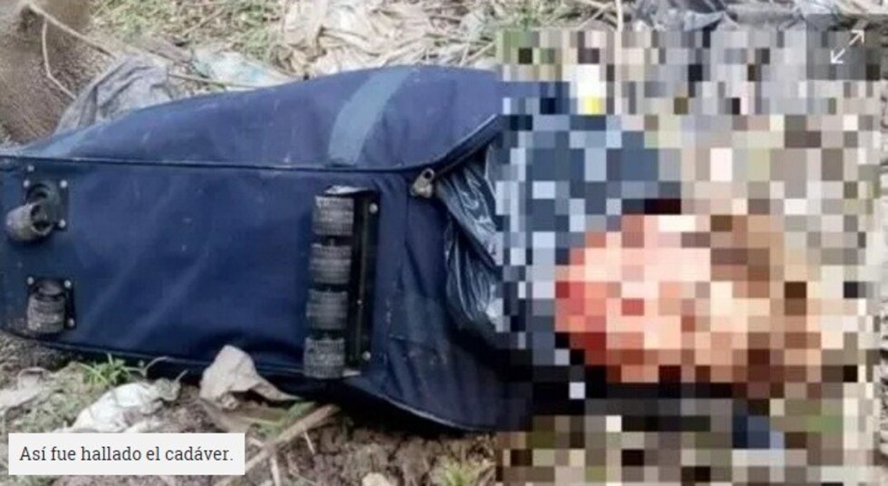 Hallan cadáver de un chino dentro de un maletín