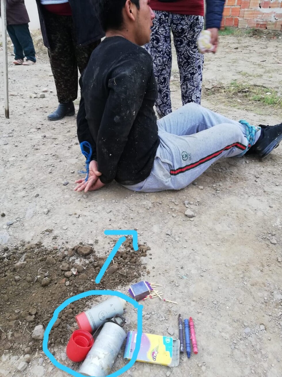 Enfrentamientos en Pampa Galana-Tarija: Encuentran a sujeto con dos granadas de gas