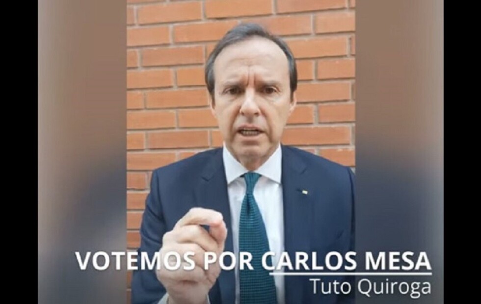 Tuto Quiroga llama a votar por Mesa por un acto vital y de supervivencia democrática