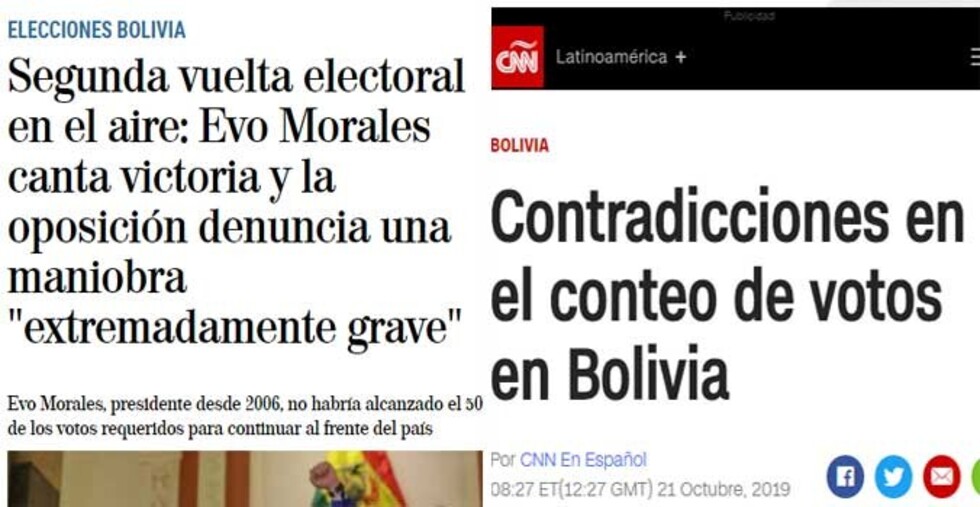 Medios internacionales reflejan la incertidumbre en Bolivia por el conteo del TSE
