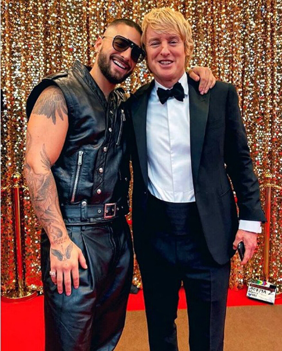 Maluma sube una foto junto  a Owen Wilson