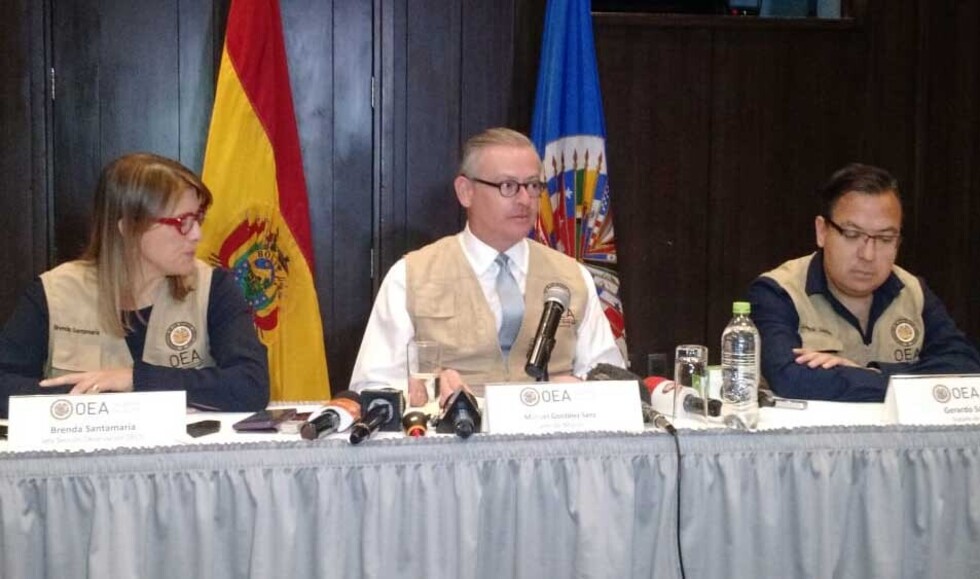 Misión de OEA dice que Evo no puede declararse ganador y que lo mejor es la segunda vuelta