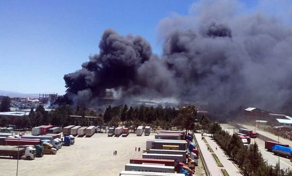 Incendio en Aduana de El Alto causó zozobra