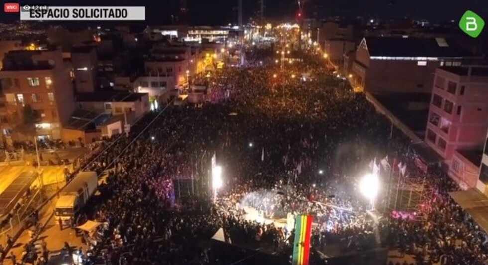 El Alto arropa a Evo tras la semana electoral