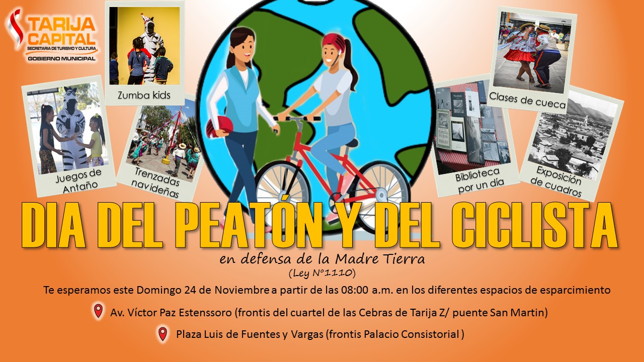 Este 24 de noviembre se celebra el Día del Peatón en Tarija