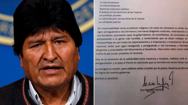 Convocan a sesión del Legislativo para dar lectura a carta de renuncia de Evo