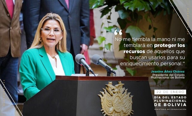 Áñez presenta sus credenciales: Mano dura, conciliación y modernidad