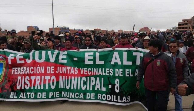 Marcha alteña por el Estado Plurinacional y caídos de noviembre pide al Gobierno cumplir acuerdos