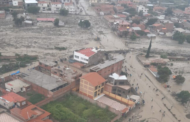 Gobierno asegura que hay mucho daño económico por el desastre en Tiquipaya