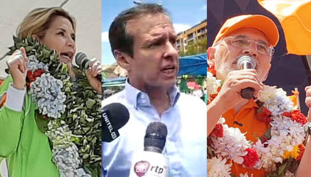 Áñez, Mesa y Tuto Quiroga se ponen a ritmo de campaña electoral en La Paz