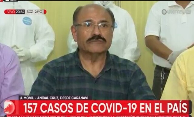 Casos de coronavirus en Bolivia se elevan a 157