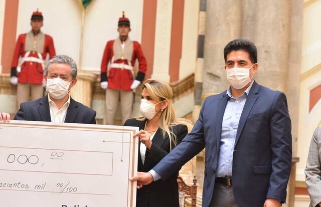 Empresarios donan Bs 22 millones a la lucha contra el coronavirus
