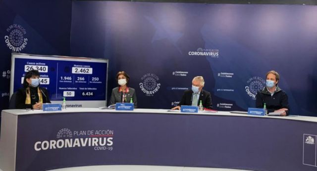 Chile supera los 300.000 contagios de Covid, al confirmar 2.462 nuevos casos en la última jornada