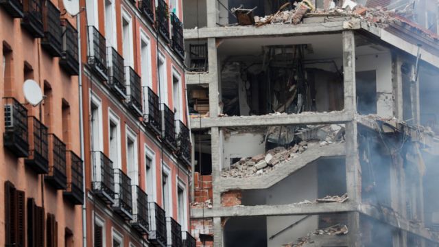 Explosión en un edificio sacude el centro de Madrid