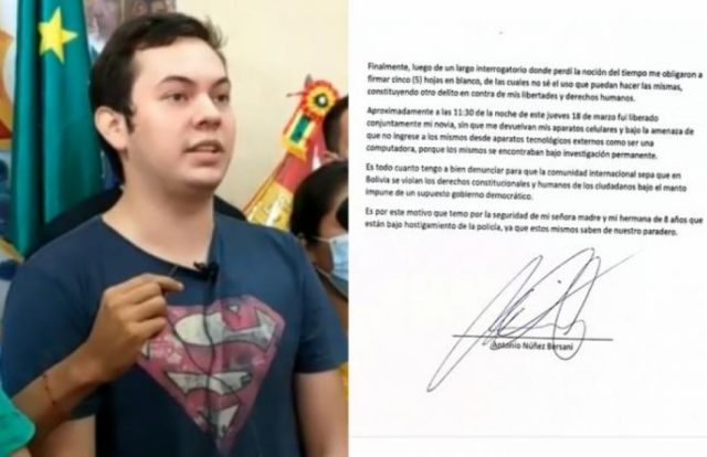 Hijo de Yerko Núñez dice que Policía le obligó a firmar 5 hojas en blanco