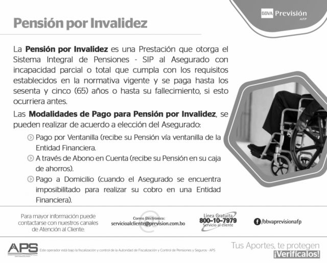 BBVA Previsión: Conozca qué es la pensión de invalidez  y sus modalidades de pago