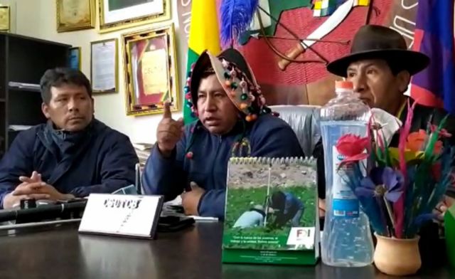 Ejecutivo de la CSUTCB a opositores: ‘Si quieren declarar guerra civil, que declaren, vamos a enfrentarlo’