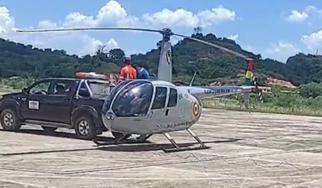Reportan que helicóptero reportado como desaparecido en Chuquisaca sufrió accidente; hay tres heridos