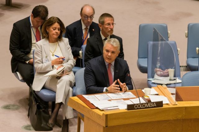 Duque reconoce en ONU amenaza del narcotráfico