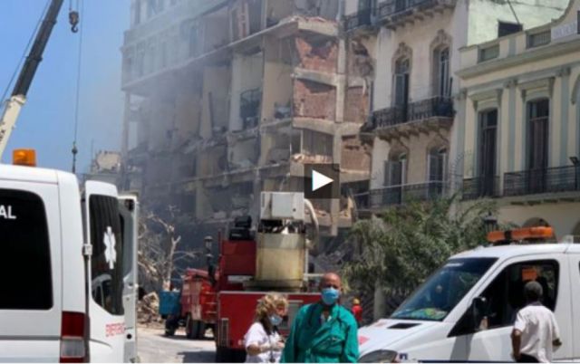 Reportan fuerte explosión en el Hotel Saratoga, frente al Capitolio de La Habana